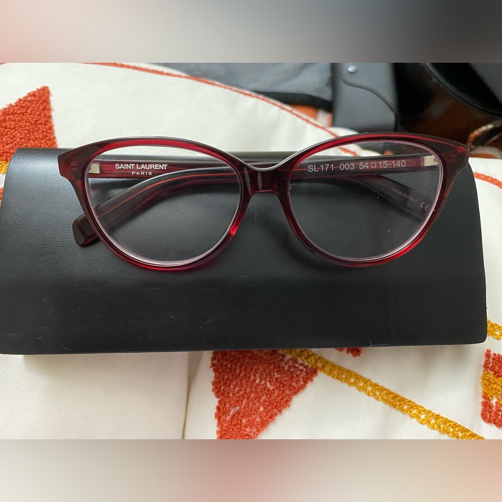 SAINT LAURENT SL 171 RED EYEGLASS FRAMES